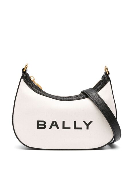  Bally Ivory Canvas Shoulder Bag - Neutrals 