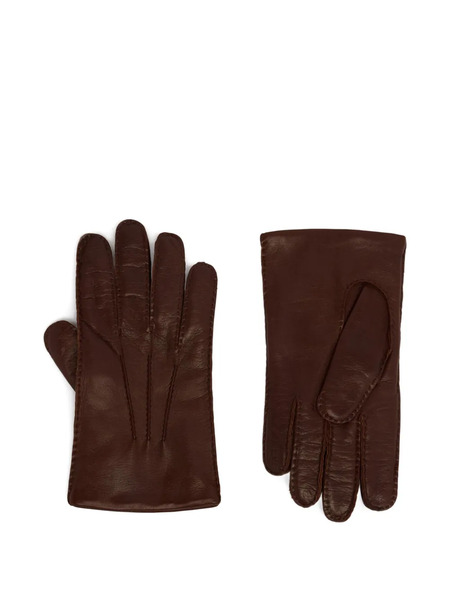  Bally Leather Gloves - Brown 