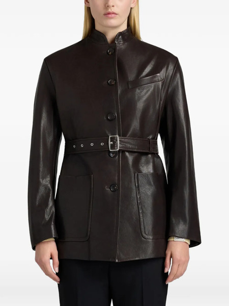  Bally Leather Jacket - Brown 