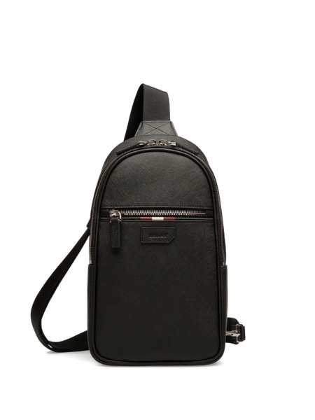  Bally Leather Sling Backpack - Black 
