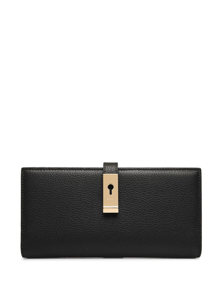  Bally Lock Me Bi-fold Leather Wallet - Black 