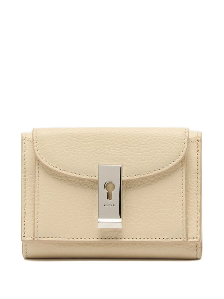  Bally Lock Me Grained-leather Wallet - Neutrals 