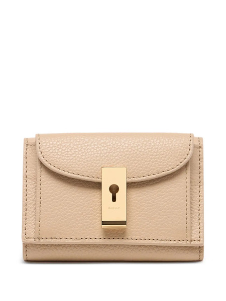  Bally Lock Me Grained-leather Wallet - Neutrals 