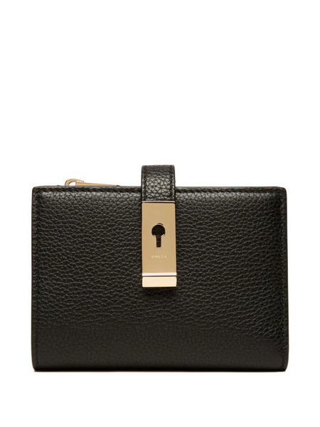  Bally Lock Me Leather Wallet - Black 