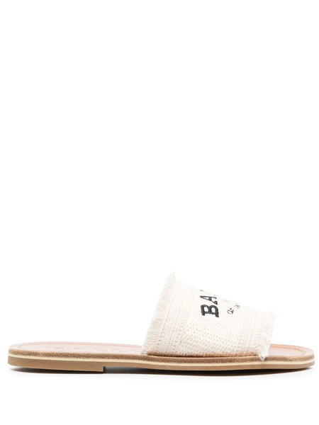  Bally Logo-embroidered Slide Sandals - Neutrals 