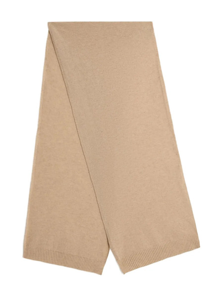  Bally Logo Plain-knit Scarf - Neutrals 