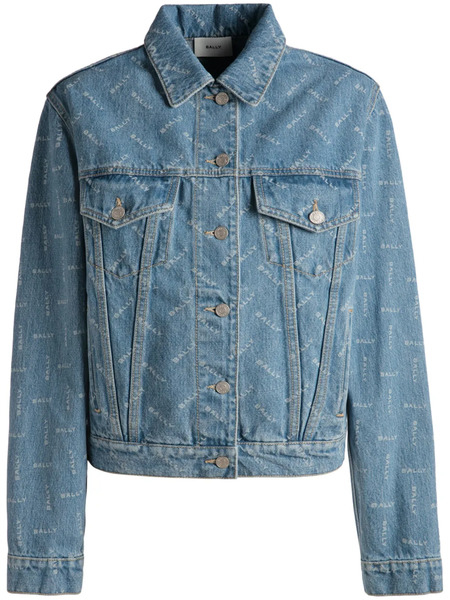  Bally Logo-print Denim Jacket - Blue 