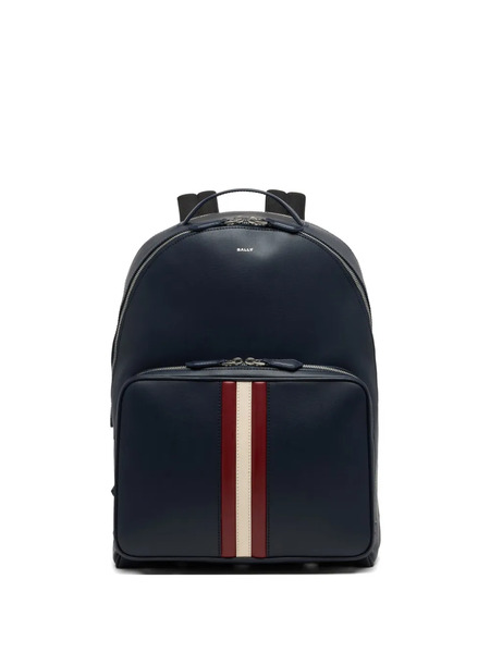  Bally Mythos Striped Leather Backpack - Blue 
