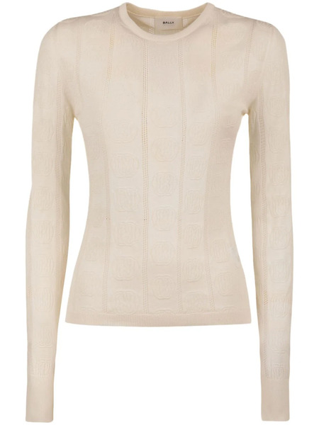  Bally Patterned Intarsia-knit Jumper - Neutrals 
