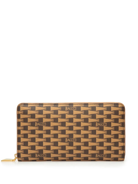  Bally Pennant Zip Wallet - Neutrals 