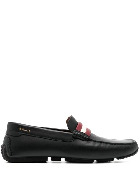  Bally Pilot Leather Loafers - Black 