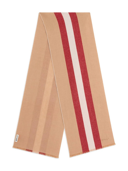  Bally Ribbon Wool Scarf - Neutrals 