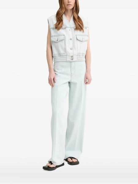  Bally Sleeveless Denim Jacket - Blue 