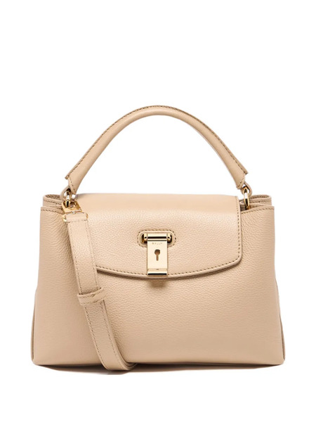  Bally Small Lock Me Grained-leather Tote - Neutrals 