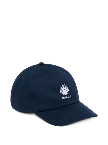  Bally Solid Bally Crest Cap - Blue 