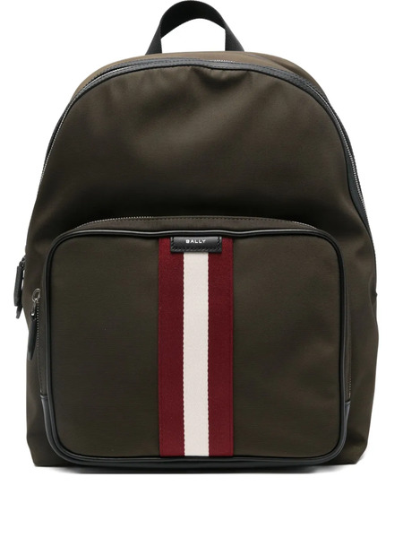  Bally Stripe-detail Backpack - Green 