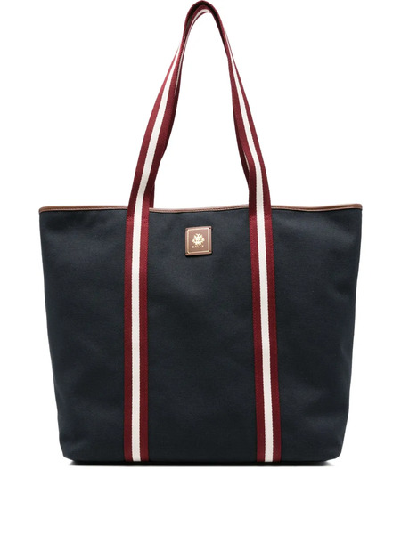  Bally Striped-panel Tote Bag - Blue 