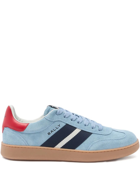  Bally Striped Suede Sneakers - Blue 