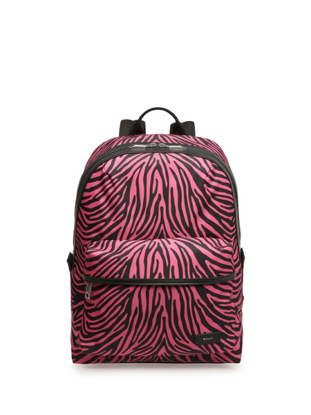  Bally Zebra Crossing Patterned Backpack - Pink 