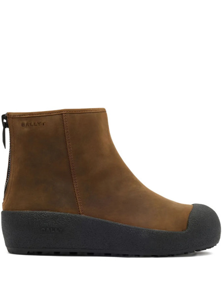 Bally Zip-fastening Leather Bootie - Brown 