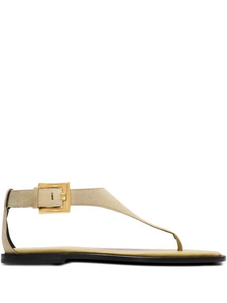  Balmain Anthem Flat Sandals - Neutrals 