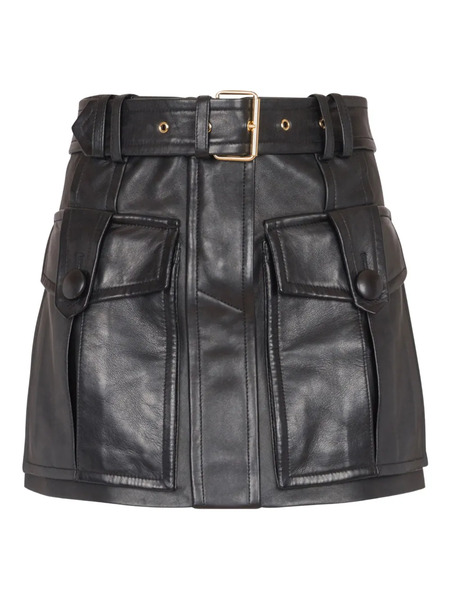  Balmain Belted Skirt - Black 