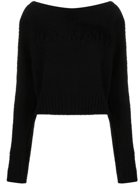  Balmain Boat-neck Jumper - Black 