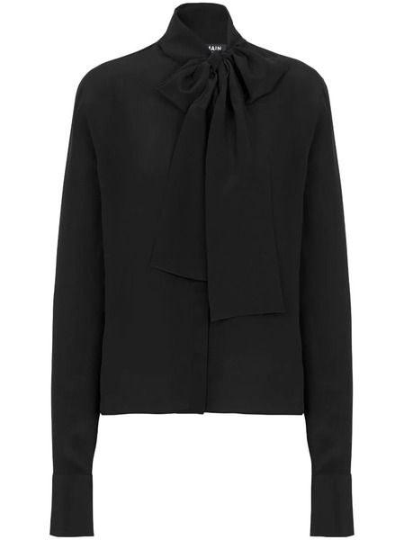  Balmain Bow-detail Buttoned Blouse - Black 
