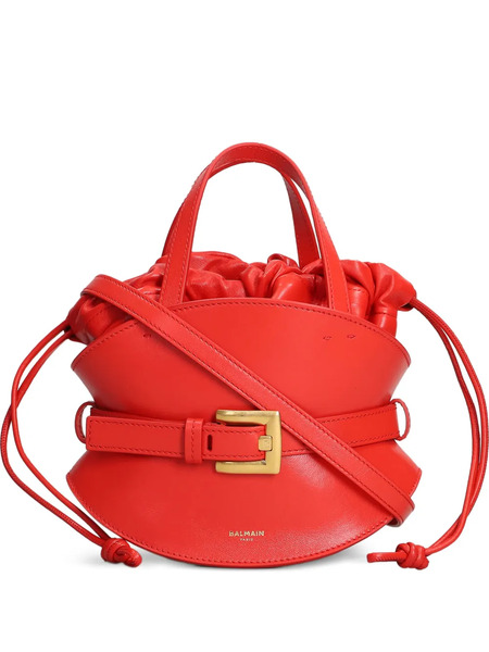  Balmain Buckled Drawstring Tote Bag - Red 