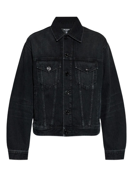  Balmain Button-up Denim Jacket - Black 