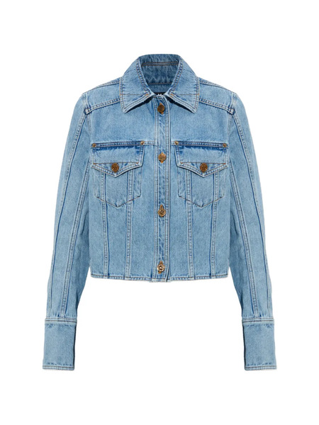  Balmain Buttoned Denim Jacket - Blue 