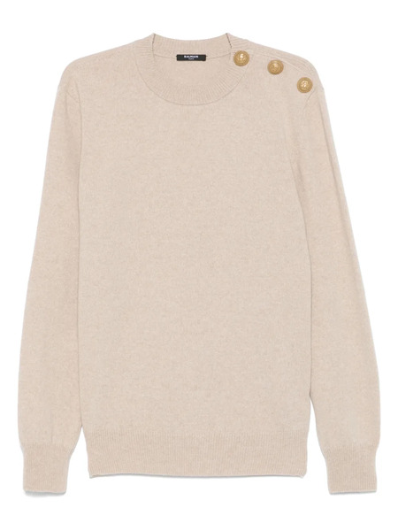  Balmain Buttoned Sweater - Neutrals 