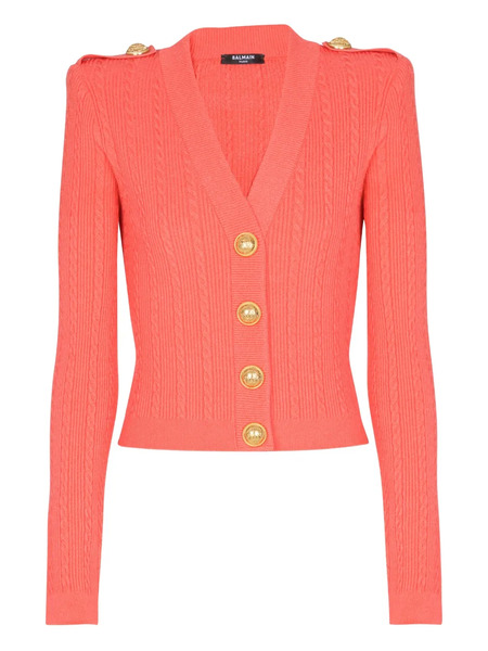  Balmain Cable-knit Cardigan - Pink 