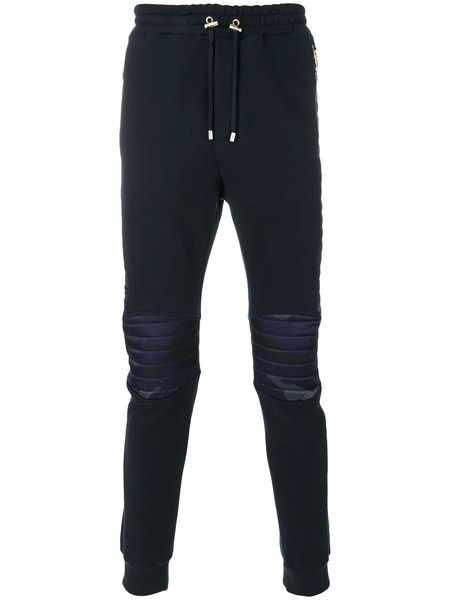  Balmain Camouflage Panel Trackpants - Blue 
