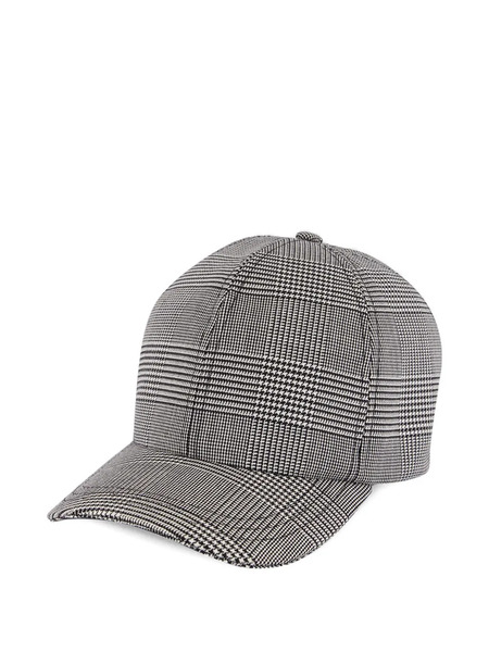  Balmain Checked Cap - White 