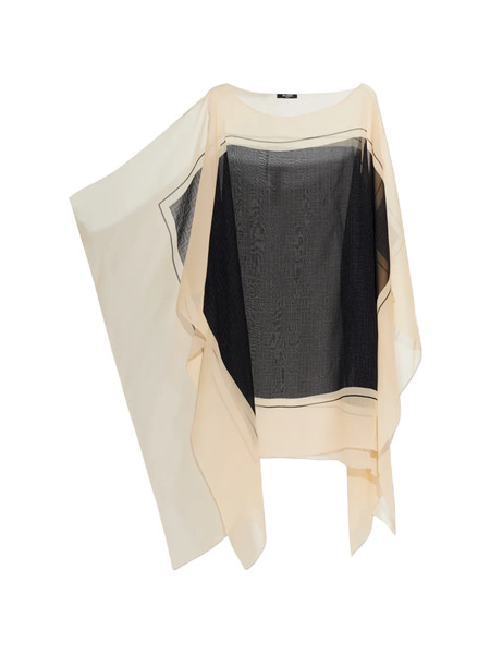  Balmain Colour-block Draped Beach Dress - Neutrals 
