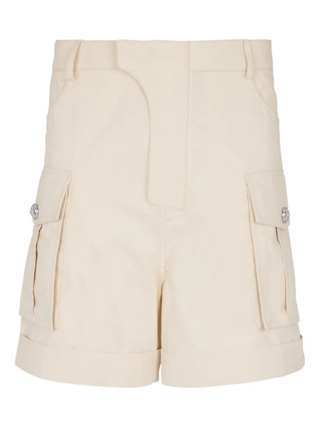  Balmain Cotton Cargo Shorts - Neutrals 