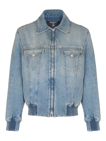  Balmain Cotton Jacket - Blue 