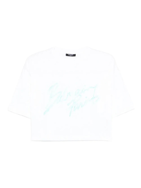  Balmain Cropped T-shirt - White 