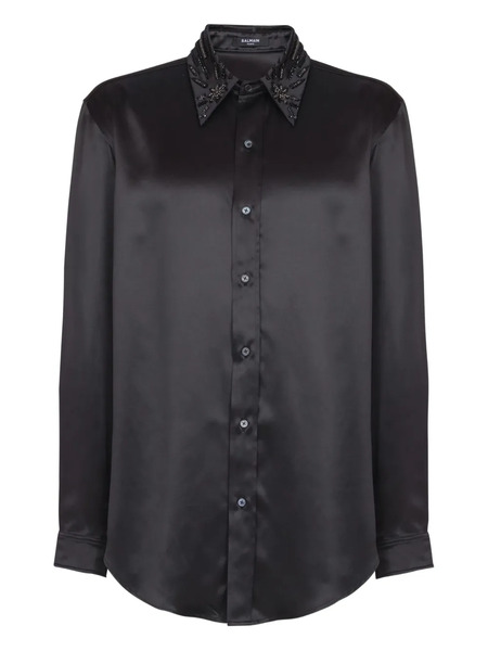  Balmain Crystal-embellished Shirt - Black 
