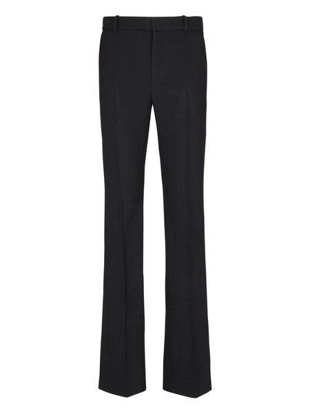  Balmain Darted Wool Trousers - Black 