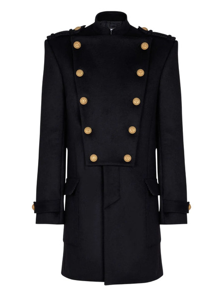  Balmain Detachable-bib Coat - Black 