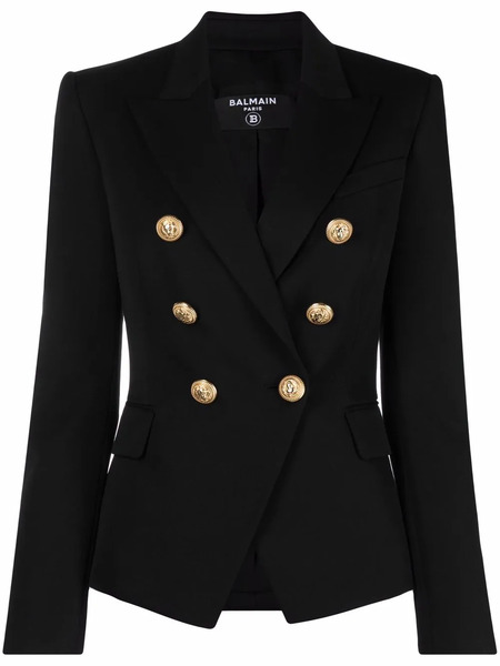  Balmain Double-breasted Blazer - Black 
