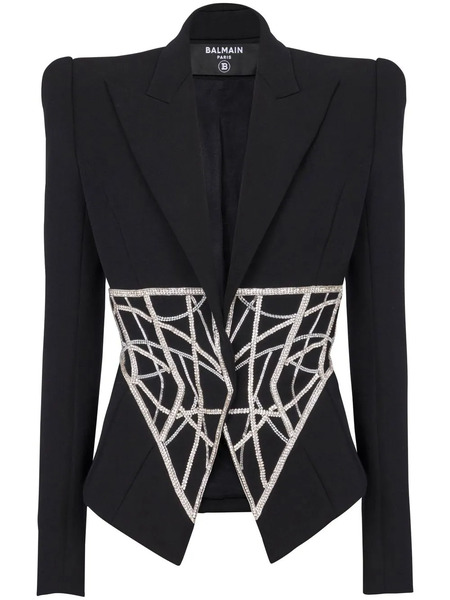  Balmain Double-breasted Wool Blazer - Black 