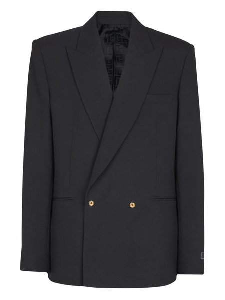  Balmain Double-breasted Wool Blazer - Black 