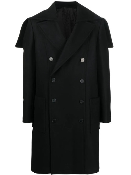 Balmain Double Breasted Wool Coat - Black 
