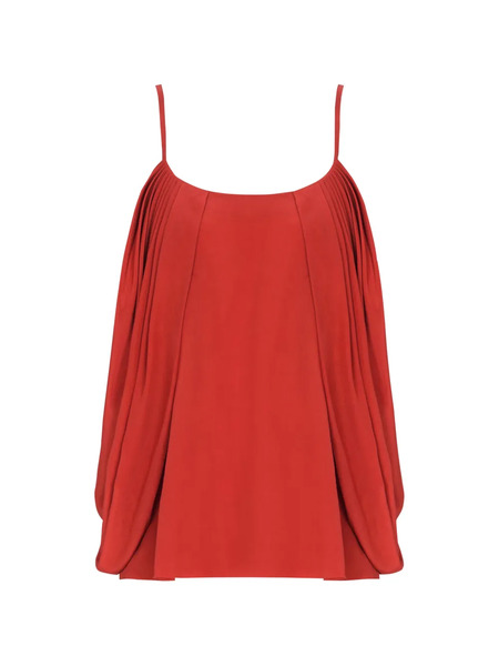  Balmain Draped Blouse - Red 