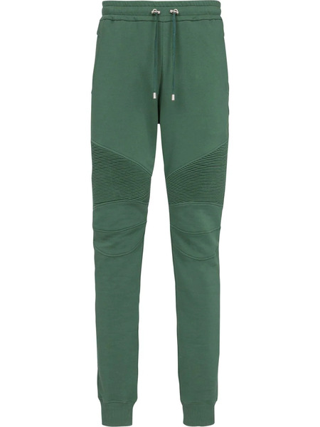  Balmain Drawstring Cotton Track Pants - Green 