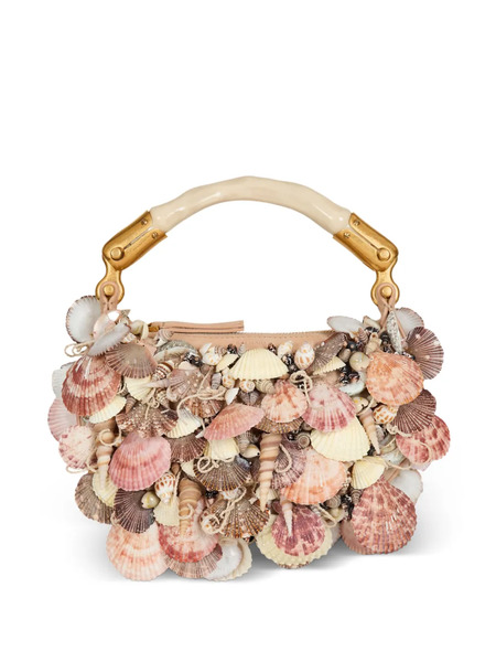  Balmain Ebene Embroidered Shells Mini Bag - Neutrals 