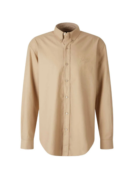  Balmain Embroidered-logo Button Shirt - Neutrals 